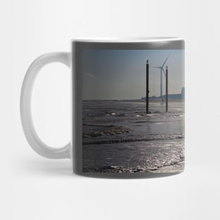 Cambois beach in Northumberland Mug